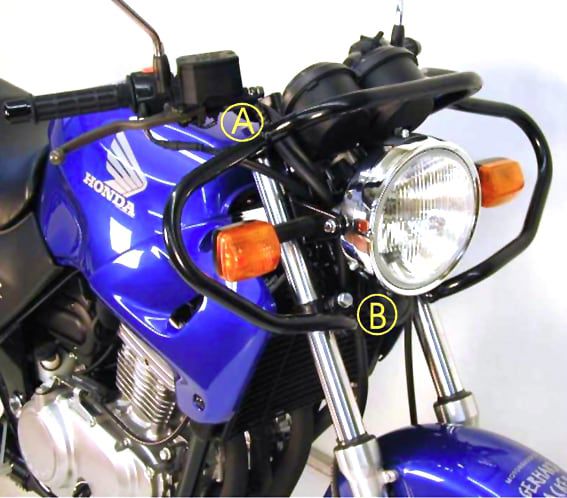 Hepco&Becker Frontsturzbügel schwarz für Honda CB500/S von 1993 bis 1997