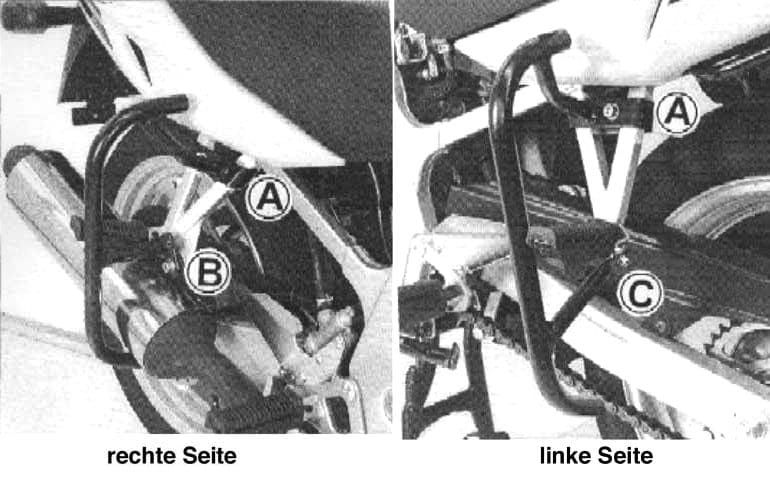 Hepco&Becker Heckschutzbügel schwarz für Suzuki GS500E von 2001 bis 2008