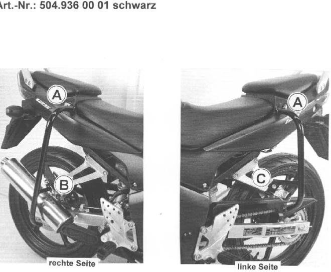 Hepco&Becker Hecksturzbügel schwarz für Honda CBR125R von 2007 bis 2010