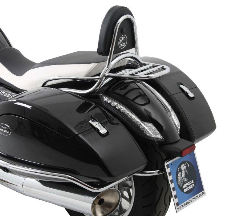 Hepco&Becker Sissybar ohne Gepäckträger chrom für Moto Guzzi California 1400 Custom / Touring von 2013 bis 2016