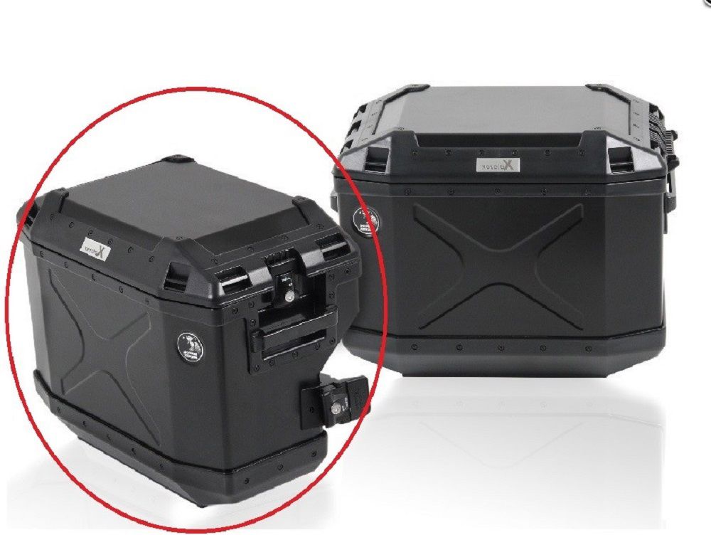Hepco&Becker Xplorer schwarzer Seitenkoffer links 37 Liter Cutout Version