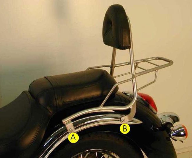 Hepco&Becker Sissybar mit Gepäckträger schwarz für Kawasaki VN900 CLASSIC ab 2006