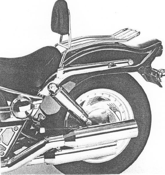 Hepco&Becker Solorack mit Rückenlehne chrom für Suzuki VZ800 Marauder