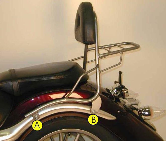 Hepco&Becker Sissybar mit Gepäckträger chrom für Yamaha XV1900 Midnight Star