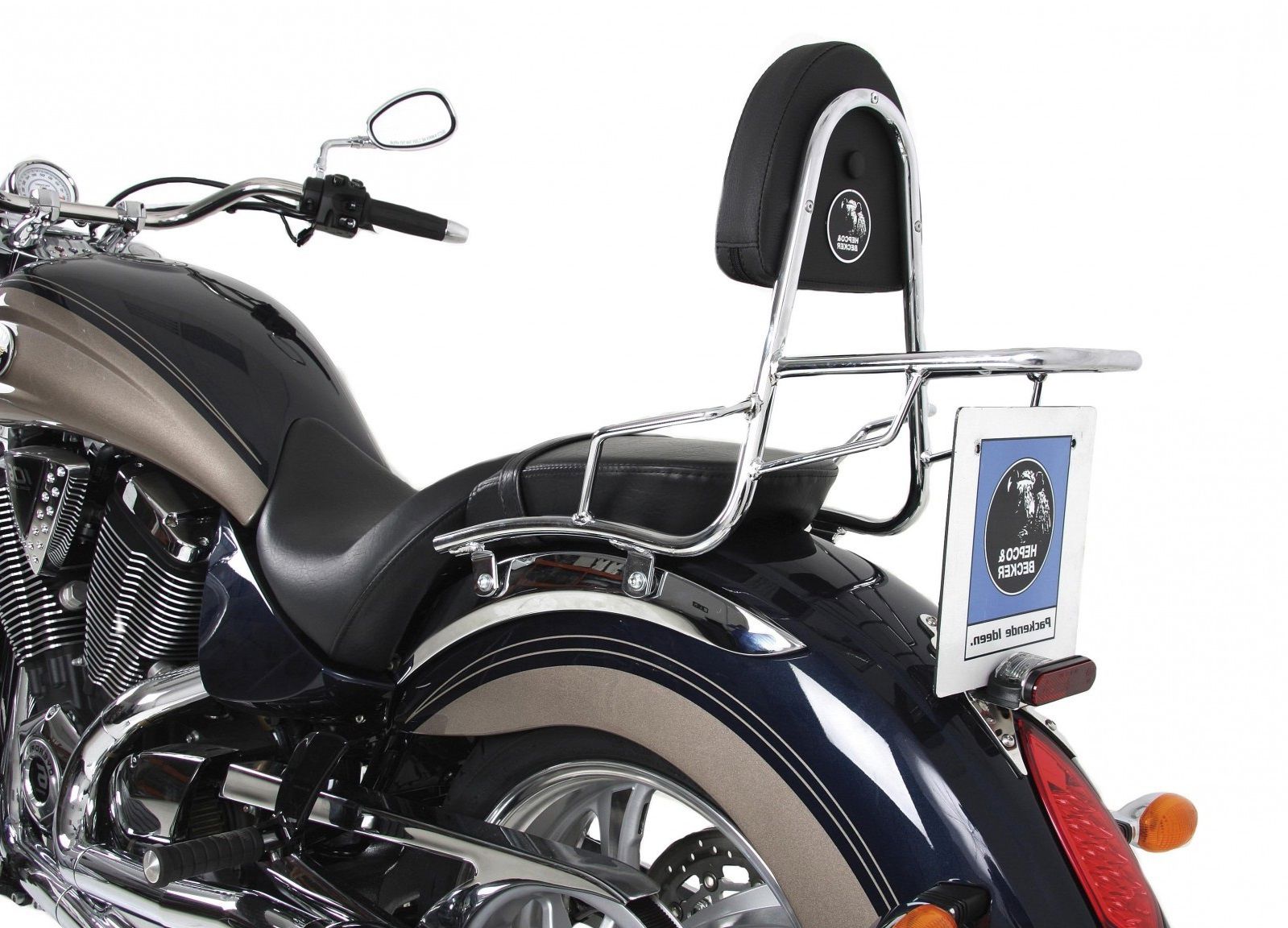 Hepco&Becker Sissybar mit Gepäckträger chrom für Victory Kingpin