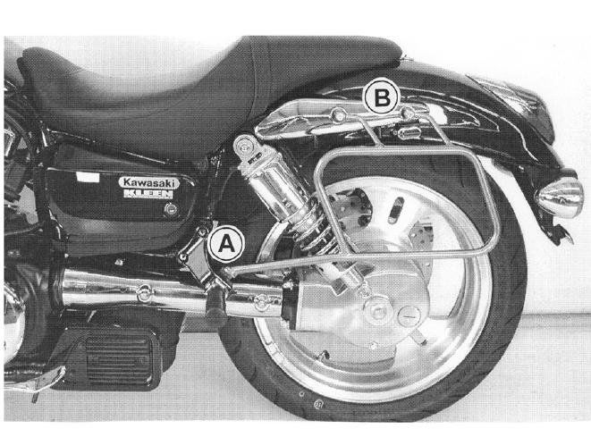 Hepco&Becker Kofferträger Standard Chrom für Kawasaki VN1500/1600 MEAN STREAK