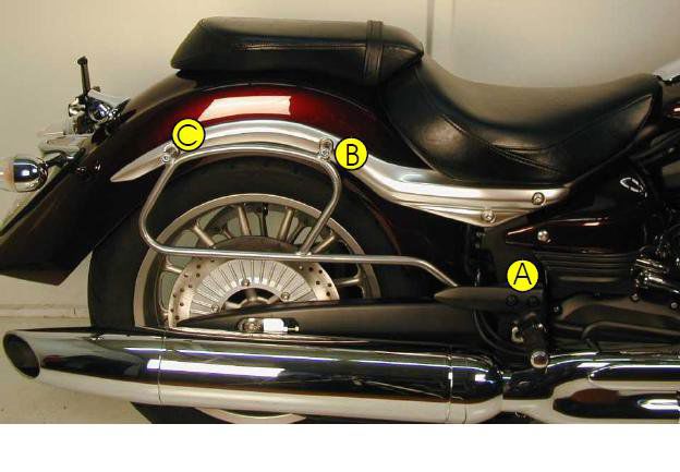Hepco&Becker Taschenträger Standard chrom für Yamaha XV1900 Midnight Star