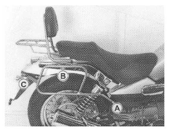 Hepco&Becker Taschenträger Standard Chrom für Moto Guzzi NEVADA CLASSIC 750i.e. Seit 2004