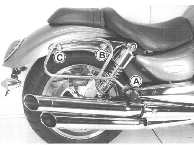 Hepco&Becker Taschenträger Standard chrom für Triumph ROCKET III ab 2006