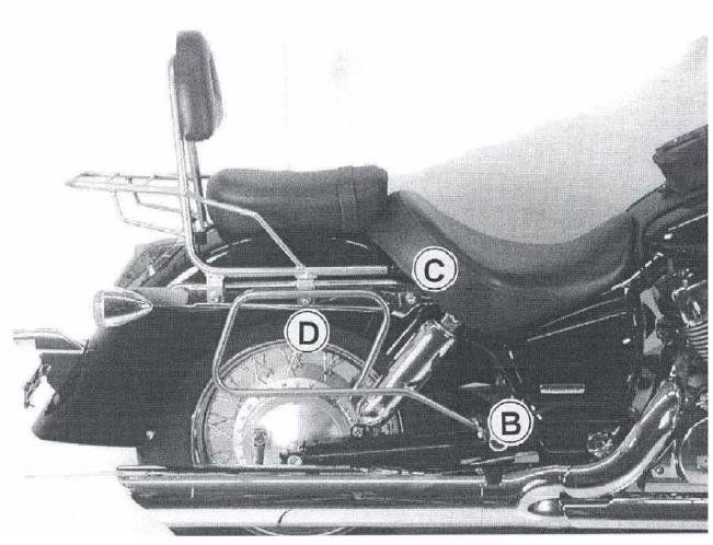 Hepco&Becker Taschenträger Standard chrom für Honda VT750 von 2004 bis 2007