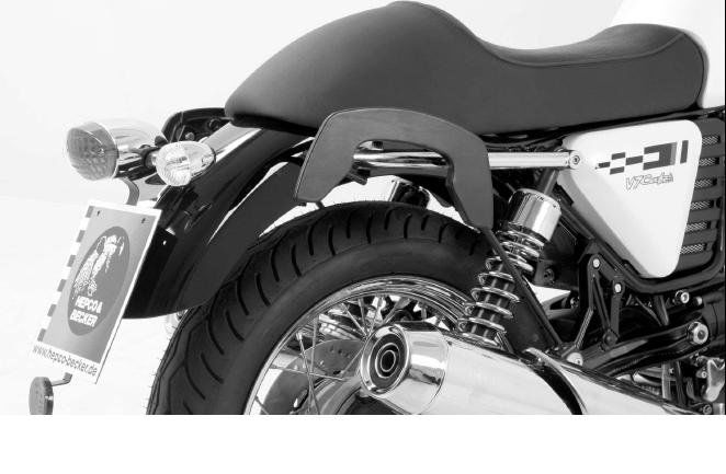 Hepco & Becker C-Bow Kofferträgersatz schwarz für Moto Guzzi V7 Classic / V7 Cafe Classic von 2009 bis 2011
