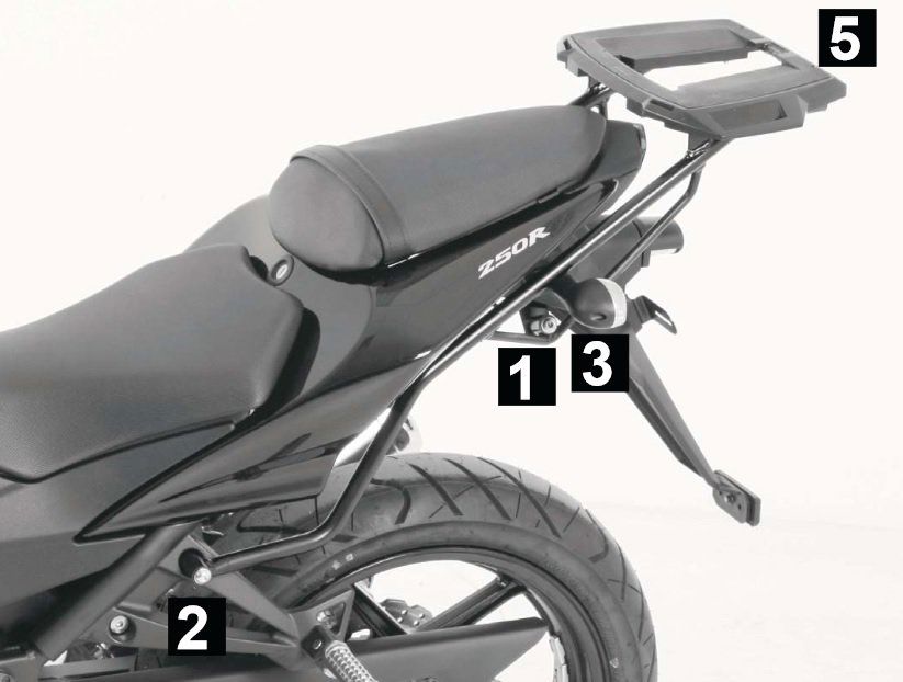 Hepco&Becker Topgepäckträger Alurack schwarz für Kawasaki NINJA 250R ab 2008