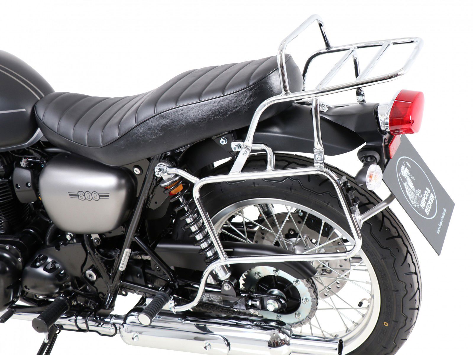 Hepco & Becker schwarzer Gepäckträger Kawasaki W800 Street/Cafe ab 2019
