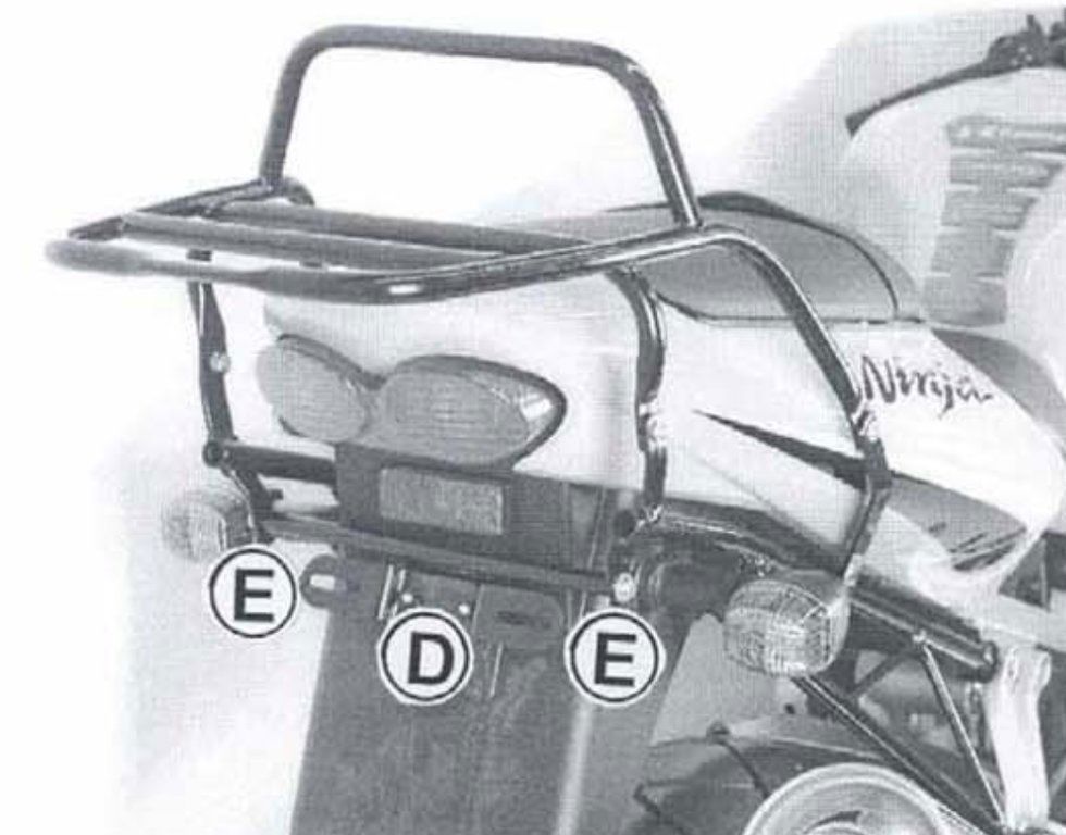 Hepco & Becker Topgepäckträger schwarz für Kawasaki ER5 von 2001 bis 2005