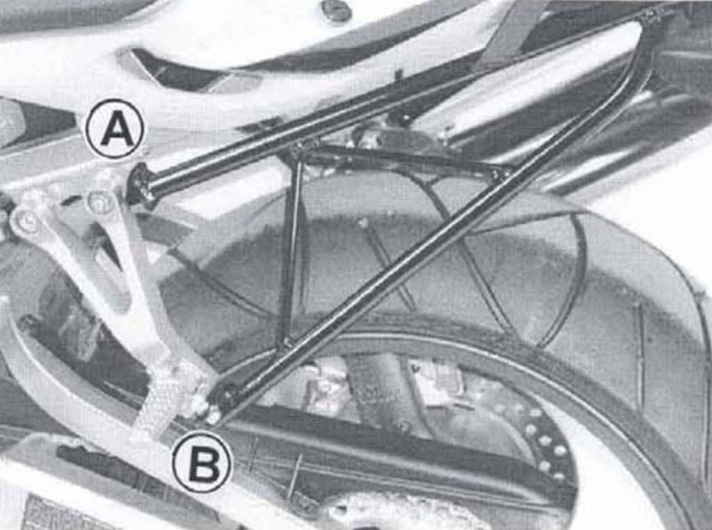 Hepco & Becker Topgepäckträger schwarz für Kawasaki ZX9R von 2002 bis 2003-