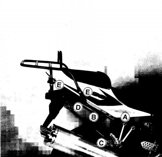Hepco & Becker Topgepäckträger schwarz für Suzuki DR800 BIG 19891990-