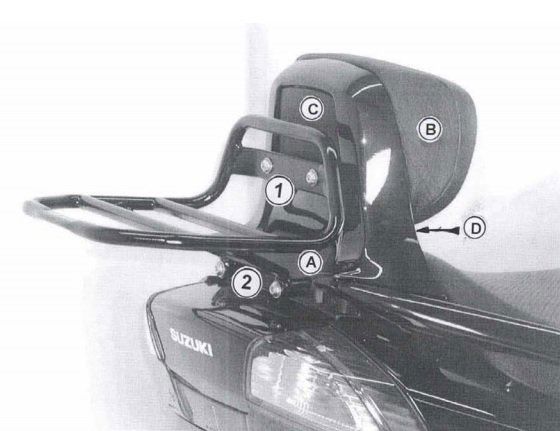 Hepco & Becker Topgepäckträger schwarz für Suzuki GSX 750F ab 2003