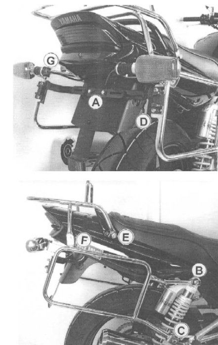 Hepco & Becker Topgepäckträger schwarz für Yamaha FZ750 1985 bis 1994