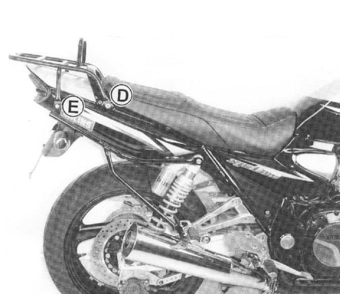 Hepco & Becker Topgepäckträger schwarz für Yamaha XJR1200 / 1300 / SP 2003