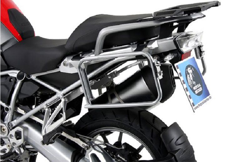 Hepco & Becker Gepäckträgerschloss dazu silber BMW R1200GS LC ab 2013 bis 2018