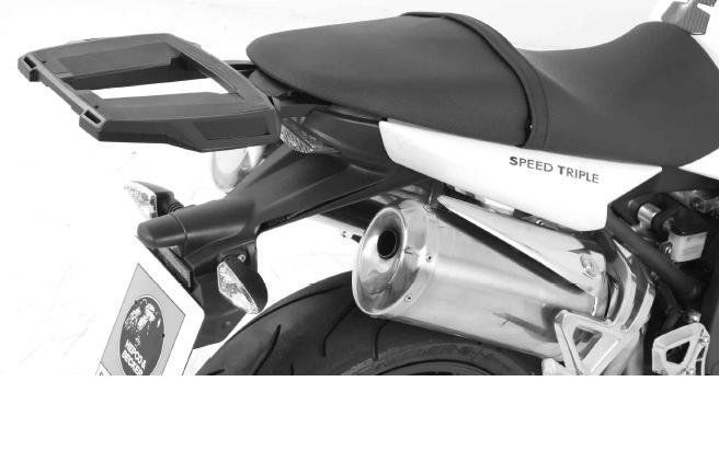 Hepco&Becker Topgepäckträger Alurack schwarz für Triumph SPEED TRIPLE 1050 von 2007 bis 2010-