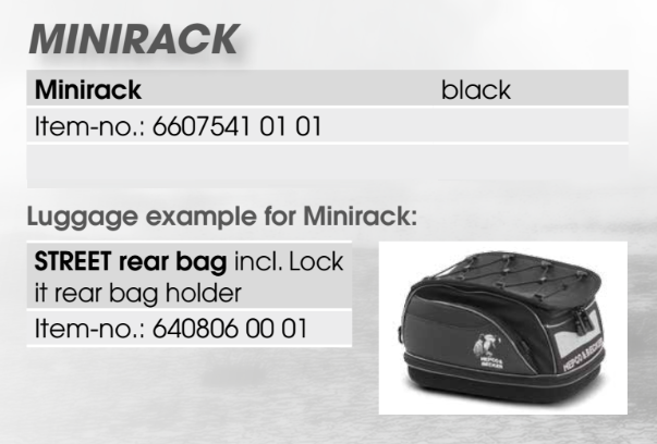 Hepco&Becker Topgepäckträger Minirack silber für Aprilia LEONARDO 250 von 1999 bis 2001