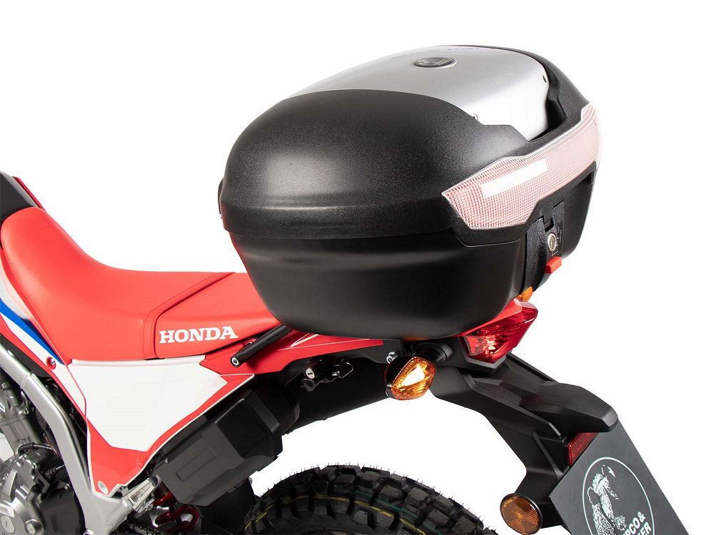 Hepco&Becker Topcase-Set Gepäckträger + TC40 Topcase silberner Deckel für Honda CRF300 Rally ab 2021