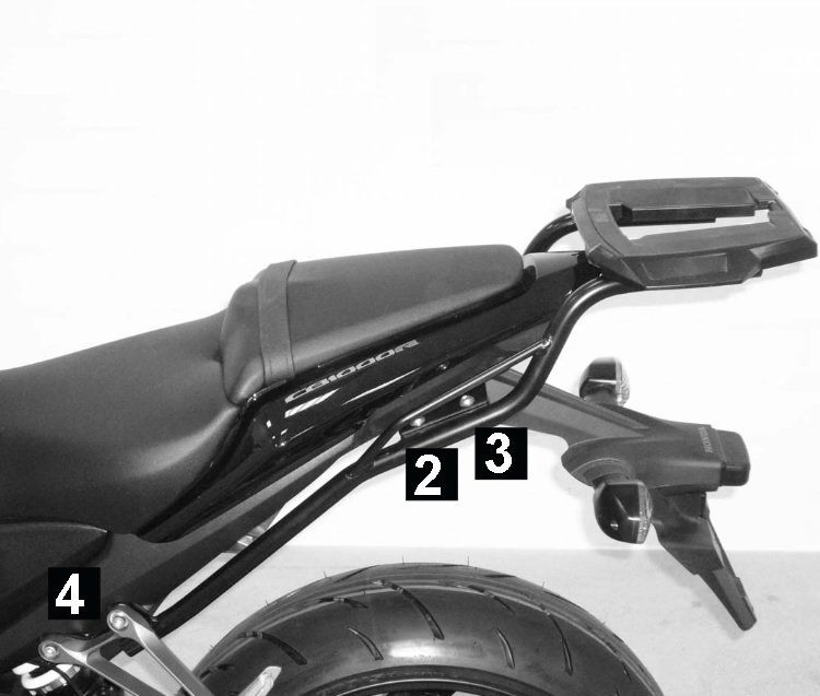 Hepco&Becker Topgepäckträger Alurack schwarz für Honda CB1000R ab 2008