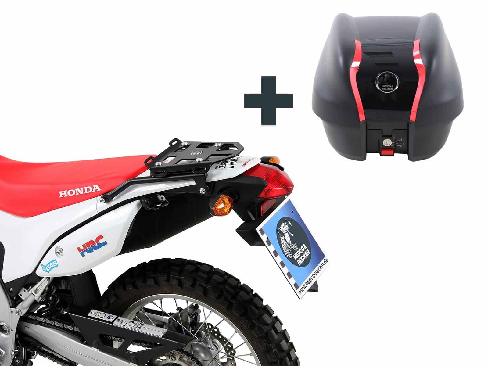 Hepco&Becker Topgepäckträger Minirack schwarz für Honda CRF250L ab 2012/ Rally ab 2017 bis 2021 inkl. TC30 Journey