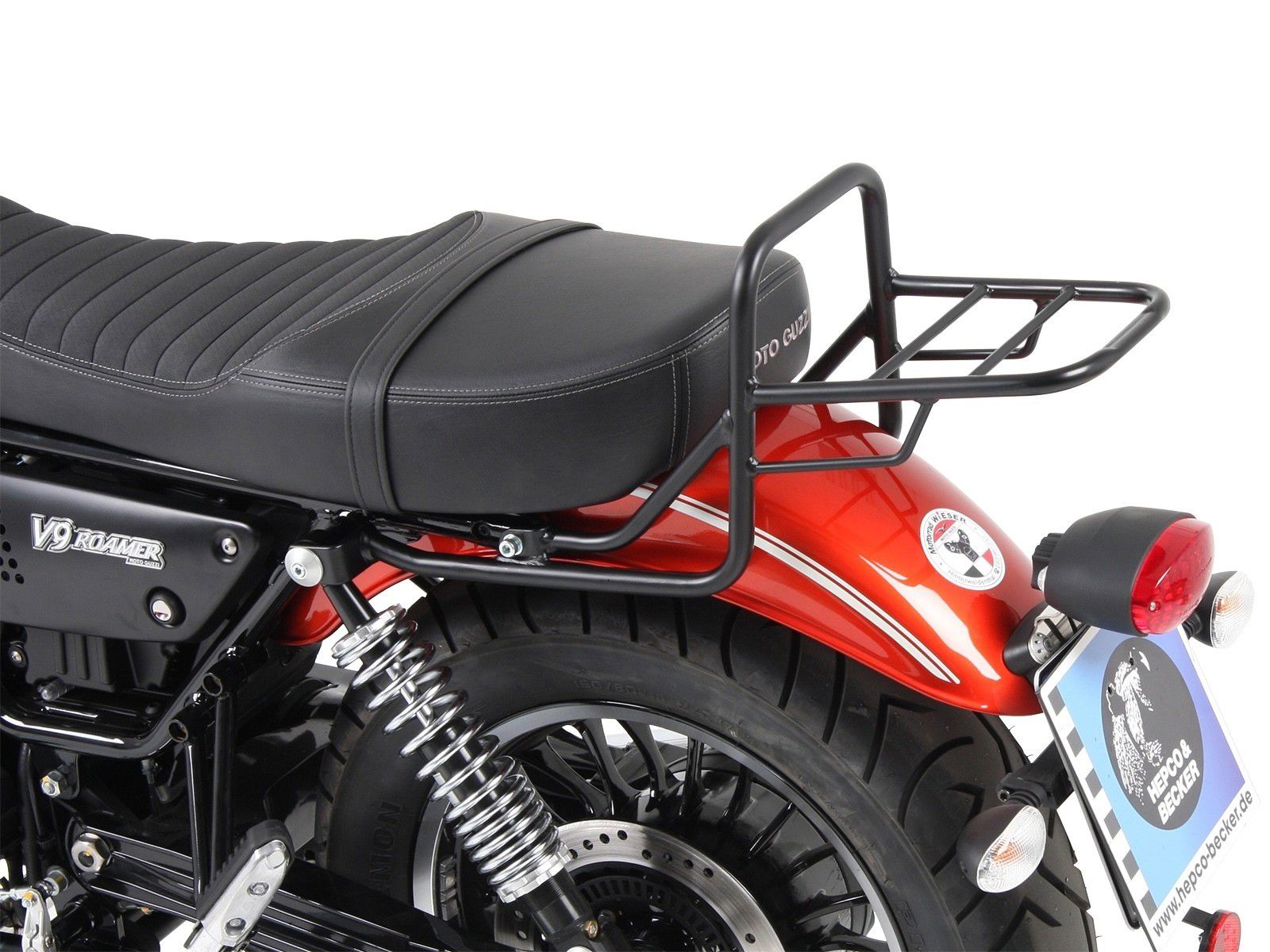 Hepco&Becker Topgepäckträger chrom für Moto Guzzi V9 Bobber ab 2016 (lange Sitzbank)