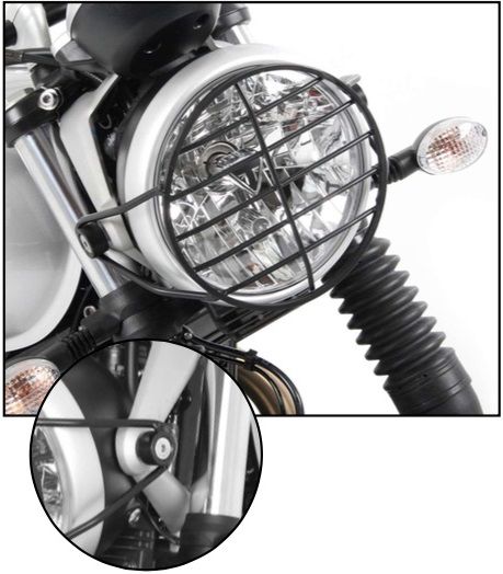 Hepco&Becker Scheinwerfergitter für Triumph Street Twin ab 2016 bis 2022 / Speed Twin 900 ab 2022