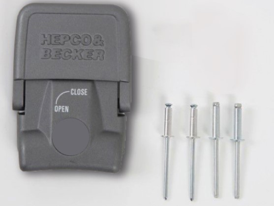 Hepco&Becker Kofferschloss grau Gobi Seitenkoffer OHNE Zylinder/Schlüssel