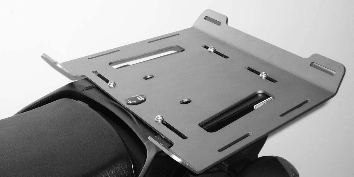 Hepco&Becker Top-Gepäckträgererweiterung silber für Kawasaki KLV1000 von 2004 bis 2006