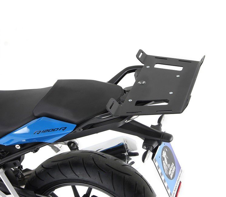 Hepco&Becker Top-Gepäckträgererweiterung schwarz für schwarze BMW R1200RS von 2015 bis 2018