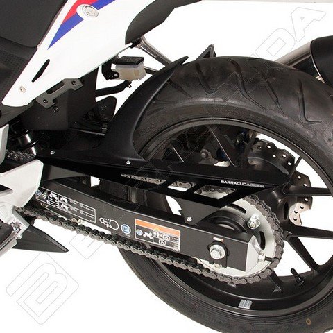 Barracuda Heckfender Honda CB 500R mattschwarz + Kettenschutz Aluschwarz 2014-2021