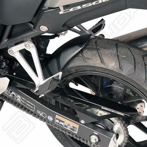 Barracuda Heckfender Honda CB500X mattschwarz + Kettenschutz Aluschwarz 2014-2018