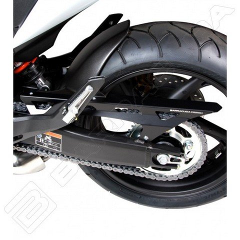 Barracuda Heckfender Honda CBR600F mattschwarz + Kettenschutz Aluschwarz 2011-2013