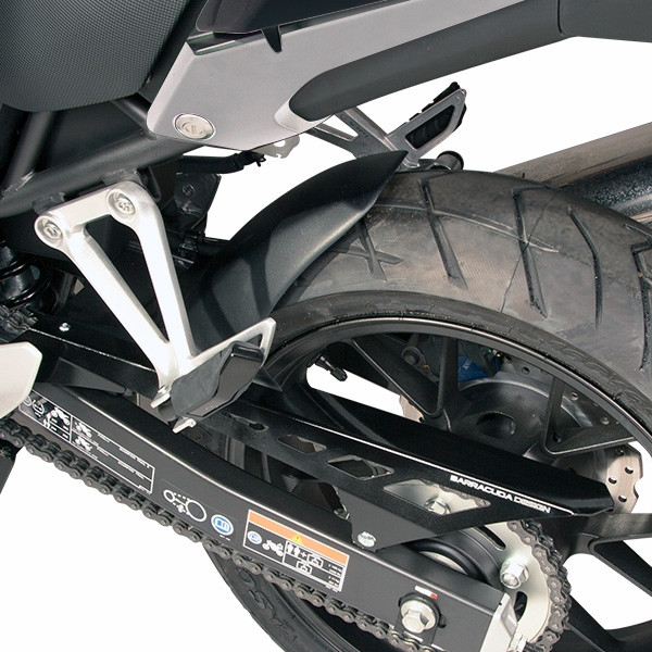 Barracuda Heckfender Honda CB500F / CBR500R / CB500X Matt Schwarz + Kettenschutz Alu Schwarz