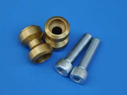 MP Bobbins Alu gold M10 x 1.5mm Paar