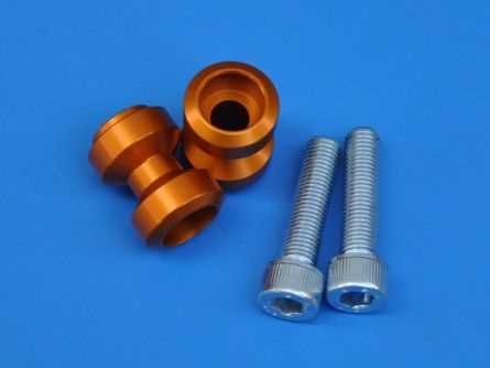 MP Bobbins Alu orange M10 x 1.5mm Paar