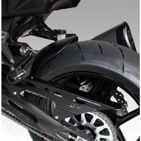 Barracuda Kotflügel hinten Kawasaki Z750 2007-2014 schwarz matt + Kettenschutz Alu schwarz