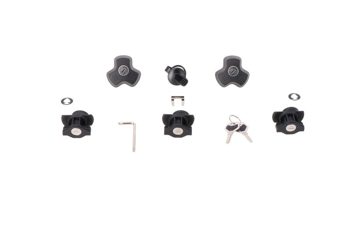 SW-Motech Schloss-Set + Diebstahlschutz für Pro-Seitenkofferträger DUSC Topcase / Seitenkoffer 3 Zylinder / 2 Schlüssel