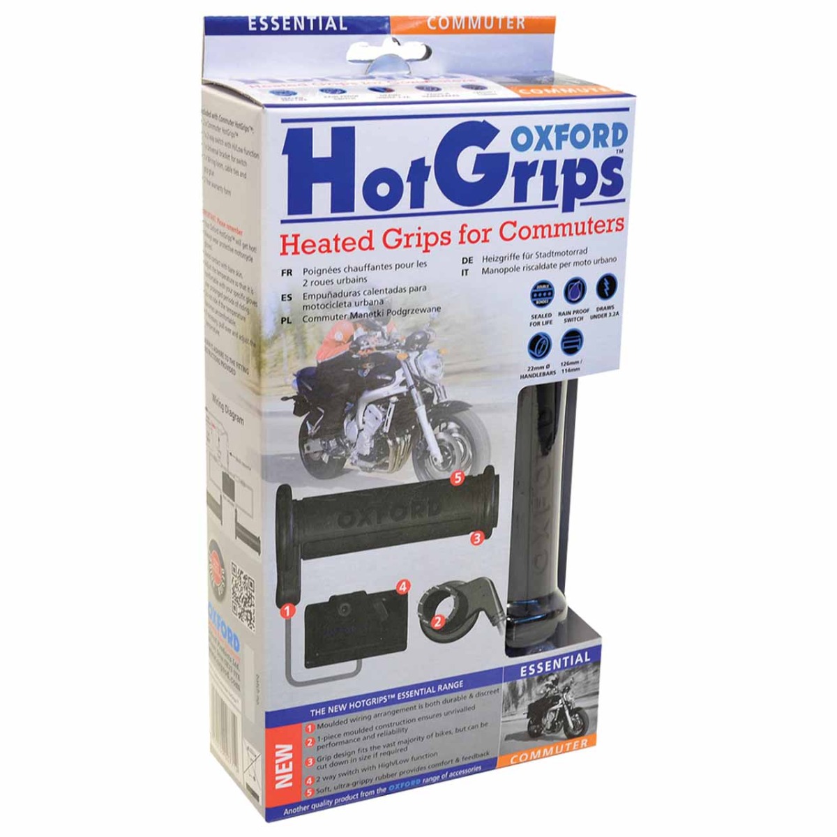 Oxford Essential Commuter Hotgrips Griffheizung