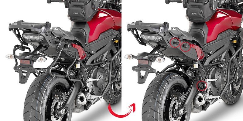 Givi PLXR2122 Seitenkofferträger für Givi V35 / V37 Seitenkoffer Yamaha MT-09 Tracer 2015-2017