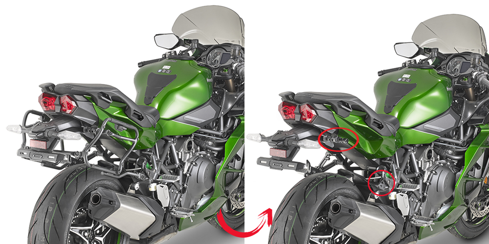 Givi PLXR4123 Seitenkofferträger für die Givi V35 Seitenkoffer Kawasaki Ninja H2 SX ab 2018