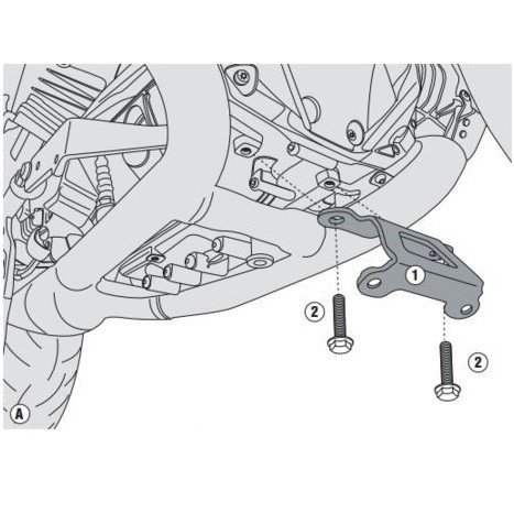 Givi RP1144KIT Montagekit zur Montage der RP1144 Honda CRF 1000 L Africa Twin