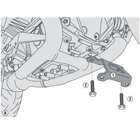 Givi RP5117KIT Montagesatz zur Montage des RP5112 Motorschutz