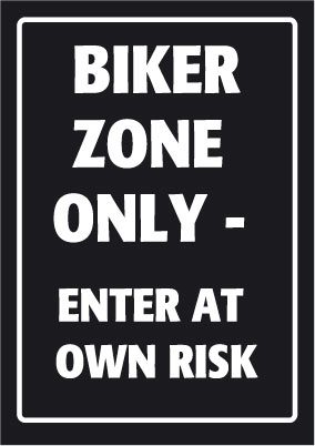 Parkschild Biker Zone