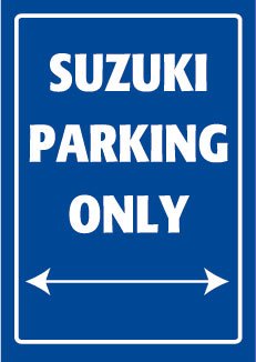 Parkschild Suzuki Parking