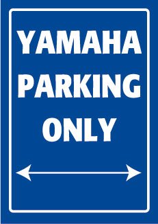Metall Motorrad Schild Yamaha Parkplatz Nur 20,5x29cm
